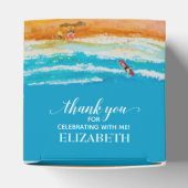 Beach Zand Waves Dank u wel voor de doos Bedankdoosjes (Bovenkant)