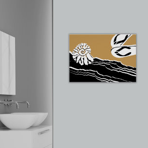 Beach Zee & Flip Flop Bathroom Poster