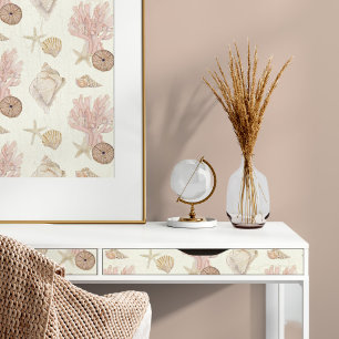 Beach Zee Life Coral Starfish Seashells Waterverf Tissuepapier