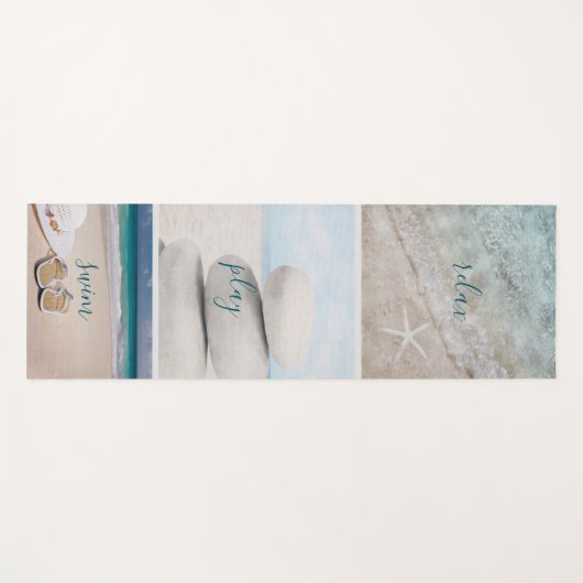 Beach Zee Sand Rocks Yogamat (Voorkant (horizontaal))