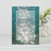 Beach Zee Water Sparkles Weddenschap Hartelijk dan Bedankkaart (Staand voorkant)