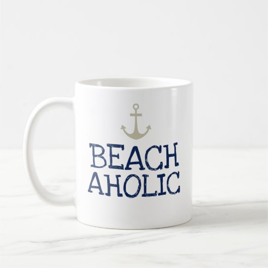 Beachaholic Nautical Coffee Mok (Links)