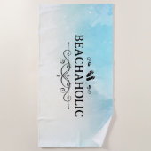 Beachaholic Waterverf Strandlaken (Voorkant)