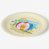 Beachball Papieren Bordje (Gekanteld)