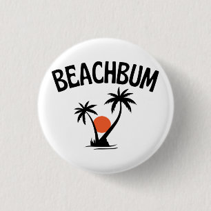 Beachbum Beach Summer Ronde Button 3,2 Cm