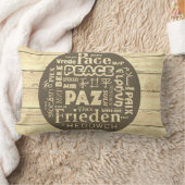 Beachcomber lumbaal kussen, vrede meerdere talen kussen (Deken)
