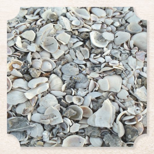 Beachcomber Shell Scatter Kartonnen Onderzetters (Voorkant)