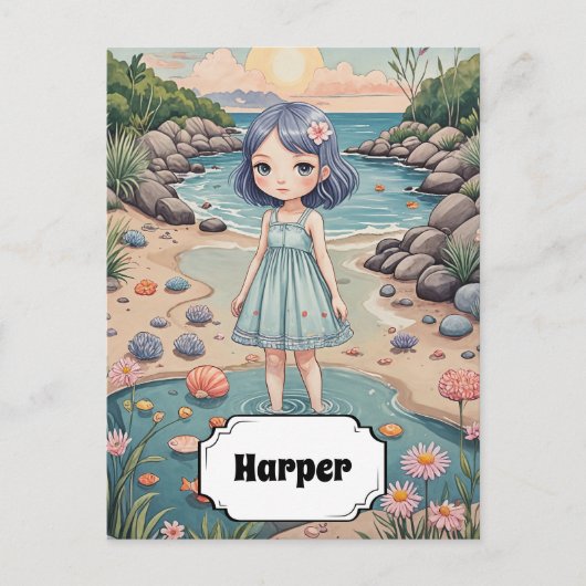 Beachcomber's Bliss gepersonaliseerd Briefkaart (Voorkant)