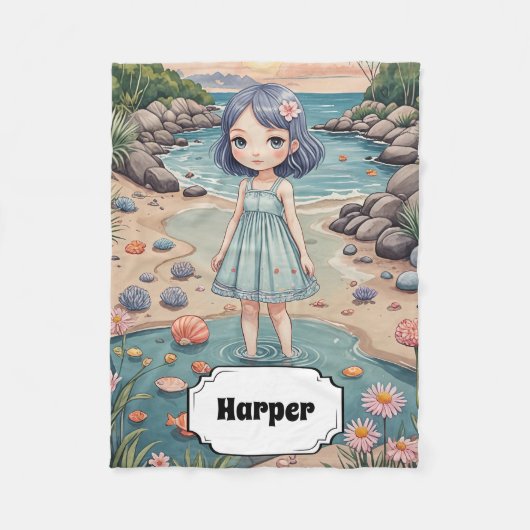 Beachcomber's Bliss gepersonaliseerd Fleece Deken (Voorkant)