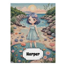 Beachcomber's Bliss gepersonaliseerd Perfect Poster