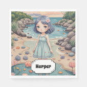 Beachcomber's Bliss gepersonaliseerd Servet (Voorkant)