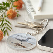 Beachcombing Seagull, persoonlijk Sleutelhanger (Voorkant Rechts)
