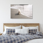 Beachcombing Westie Canvas Afdrukken (Insitu (Slaapkamer))