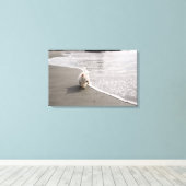 Beachcombing Westie Canvas Afdrukken (Insitu (Houten vloer))