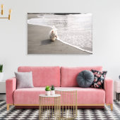 Beachcombing Westie Canvas Afdrukken (Insitu (Woonkamer))