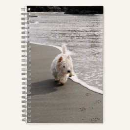 Beachcombing Westie Foto 6x8 Notitieboek