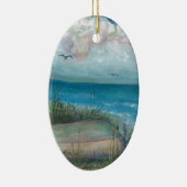 Beache Scene Indian Rocks Beach, FL Art Keramisch Ornament (Rechts)