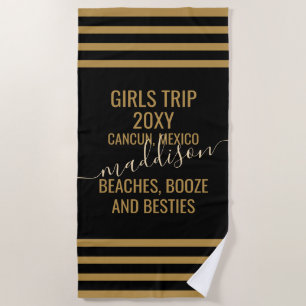 Beaches & Besties Gepersonaliseerde Meisjesreis Strandlaken