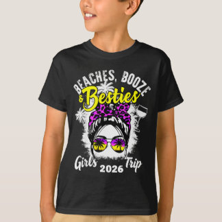 Beaches booze besties girls trip 2026 florida t-shirt