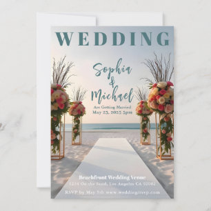 Beachfront Wedding Magazine Hoesje Kaart
