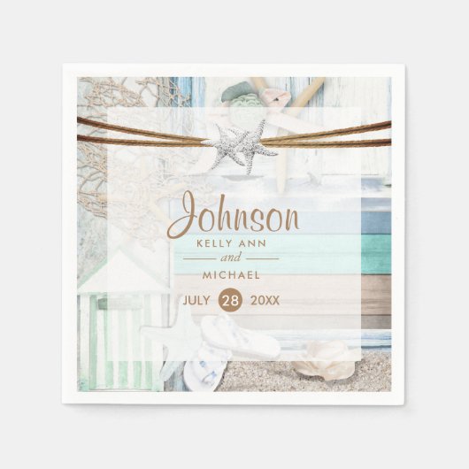 Beachfront Wedding Servet (Voorkant)
