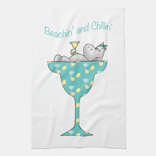 Beachin' en chillin'' theedoek (Verticaal)