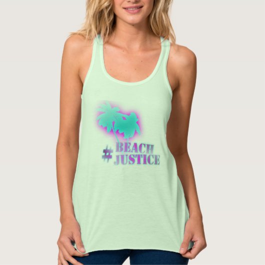 #BEACHJUSTICE Retro Dames in Tank (Voorkant)