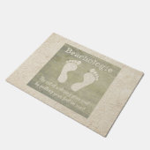 Beachologie herstelt uw moer met voetafdruk van de deurmat (Schuin)