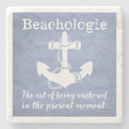 Beachologie Verankerd in het Cadeau Stone Onderzet Stenen Onderzetter
