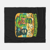 Beachside Boogeymen - Retro Summerween Vibes Class Fleece Deken (Voorkant (Horizontaal))