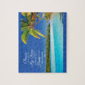 Beachside Cook Island - John 14:27 Bible Verse Legpuzzel (Verticaal)