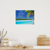 Beachside Cook Island - John 14:27 Bible Verse Poster (Keuken)