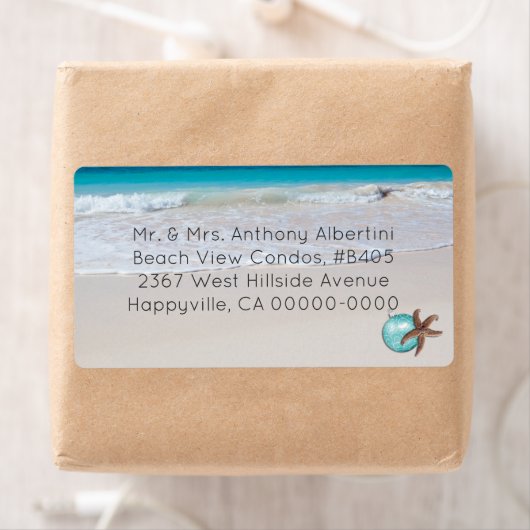 Beachside Living Medium Grootte Kerstmis Optioneel Etiket (Insitu)