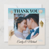 Beachside Vow bedankkaart voor micro bruiloften (Voorkant)