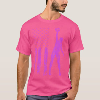Beachvolleybal Amerikaanse vlag volleybal vlag T-shirt