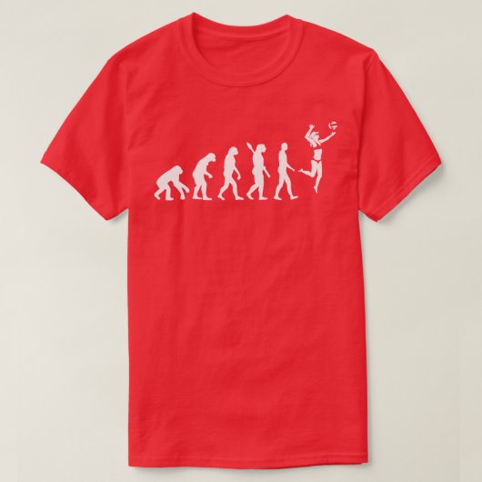 Beachvolleybal evolutie 1 t-shirt (Design voorkant)