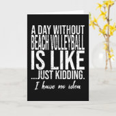 Beachvolleybal grappig cadeau idee kaart (Gele Bloem)