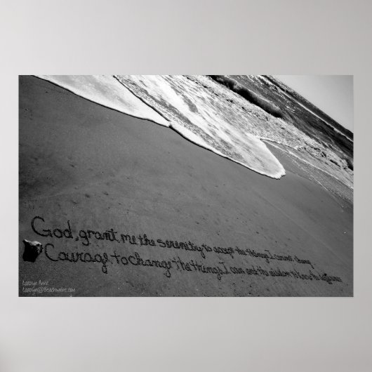 Beachwrite's Serenity Prayer Poster (Voorkant)