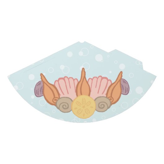 Beachy Birthday Mermaid Crown Party Pet Feesthoedjes (Voorkant)