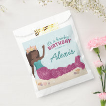 Beachy Birthday Mermaid Favor Box Roze Blauwgroen