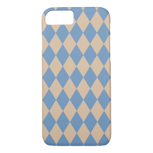 Beachy Blue en Tan Harlequin Case-Mate iPhone Case (Achterkant)