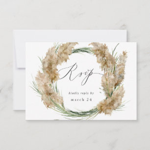 Beachy Boho Pampas Grass w Meal RSVP 2 Kaartje