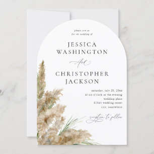 Beachy Boho Pampas Grass Wedding V2 Boog Kaart