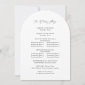 Beachy Boho Pampas Programme de mariage en herbe A (Dos)