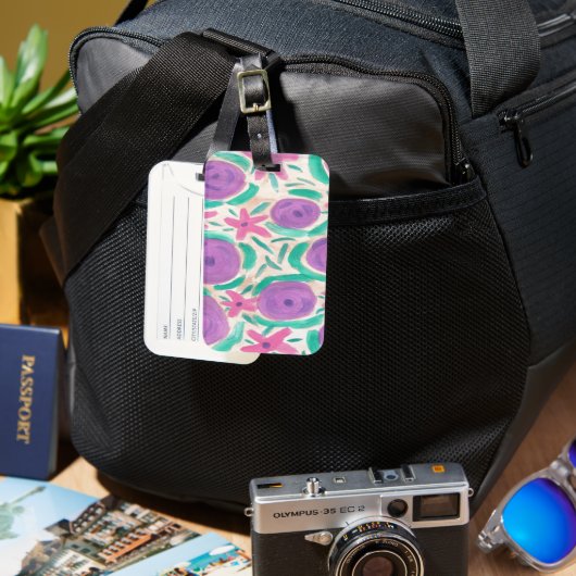 Beachy Boho Print Bagagelabel (Voorkant & Achterkant)