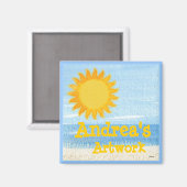 Beachy Childs kunstwerk Magneet (Voorkant / Achterkant)