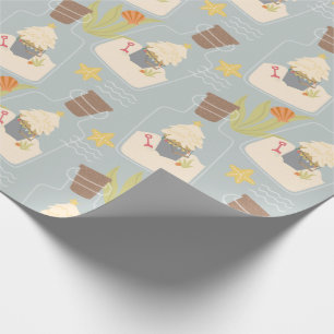 Beachy Christmas Sand Pail Cadeaupapier
