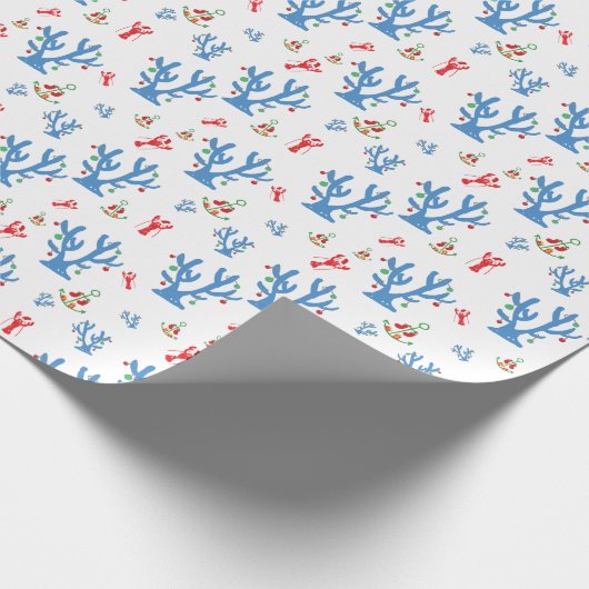 Beachy Christmas Wrapping Paper Cadeaupapier (Hoek)