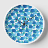 Beachy Coastal Blue Waterverf Design White Lijst (Voorkant)