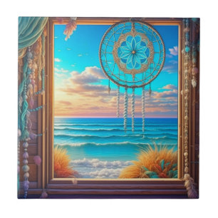  Beachy Dreamcatcher op Venster Tegeltje
